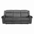Pemberly Row 2-Piece Power Reclining Sofa Set with Nailhead Trim in Charcoal