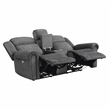 Pemberly Row 2-Piece Power Reclining Sofa Set with Nailhead Trim in Charcoal