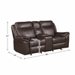 Pemberly Row Breathable Faux Leather 2-Piece Reclining Sofa Set in Dark Brown