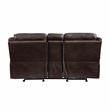 Pemberly Row Breathable Faux Leather 2-Piece Reclining Sofa Set in Dark Brown