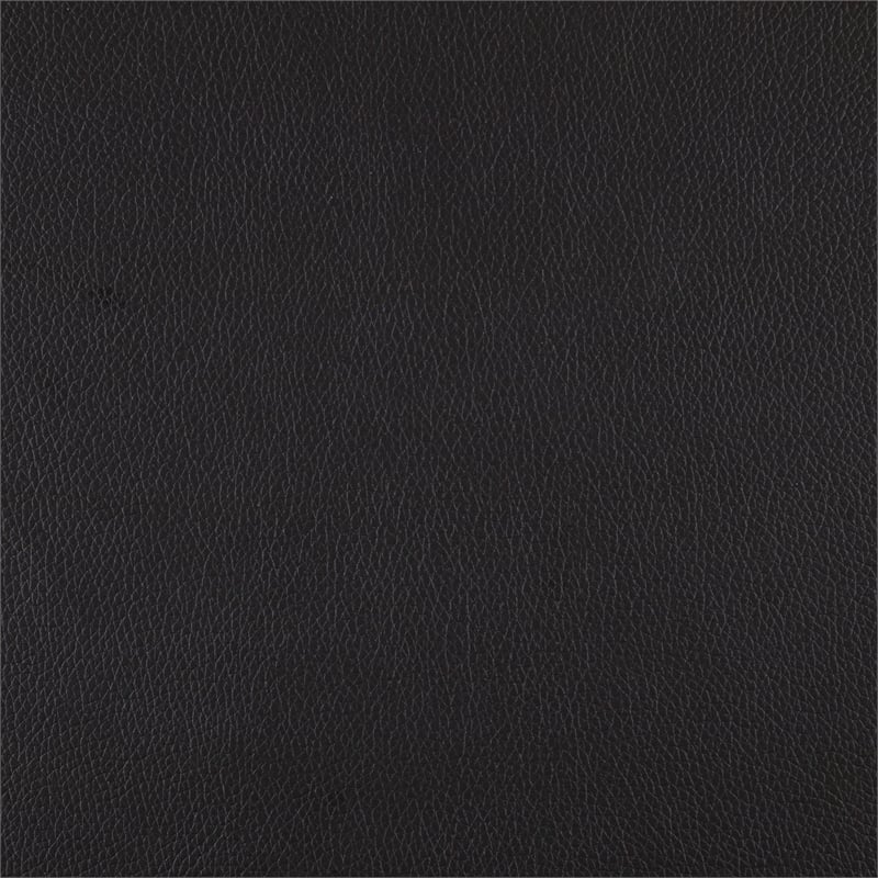 Pemberly Row Faux Leather Manual Recliner with Pillowtop Arms in Dark Brown
