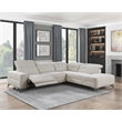 Pemberly Row Chenille 2-Piece Power Reclining Sectional with Right Chaise - Sand