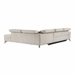Pemberly Row Chenille 2-Piece Power Reclining Sectional with Right Chaise - Sand