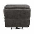 Pemberly Row Polished Microfiber Power Reclining Chair with USB Port in Gray