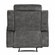 Pemberly Row Textured Microfiber Reclining Chair 300 lbs in Brownish Gray