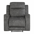 Pemberly Row Textured Microfiber Reclining Chair 300 lbs in Brownish Gray