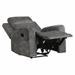 Pemberly Row Textured Microfiber Reclining Chair 300 lbs in Brownish Gray