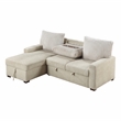 Pemberly Row 2-Piece Boucle and Corduroy Sectional with Left Chaise in Beige