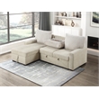 Pemberly Row 2-Piece Boucle and Corduroy Sectional with Left Chaise in Beige