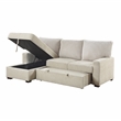 Pemberly Row 2-Piece Boucle and Corduroy Sectional with Left Chaise in Beige