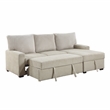 Pemberly Row 2-Piece Boucle and Corduroy Sectional with Right Chaise in Beige