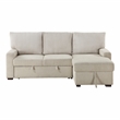 Pemberly Row 2-Piece Boucle and Corduroy Sectional with Right Chaise in Beige