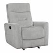 Pemberly Row Chenille Glider Reclining Chair 300 lbs Capacity in Gray