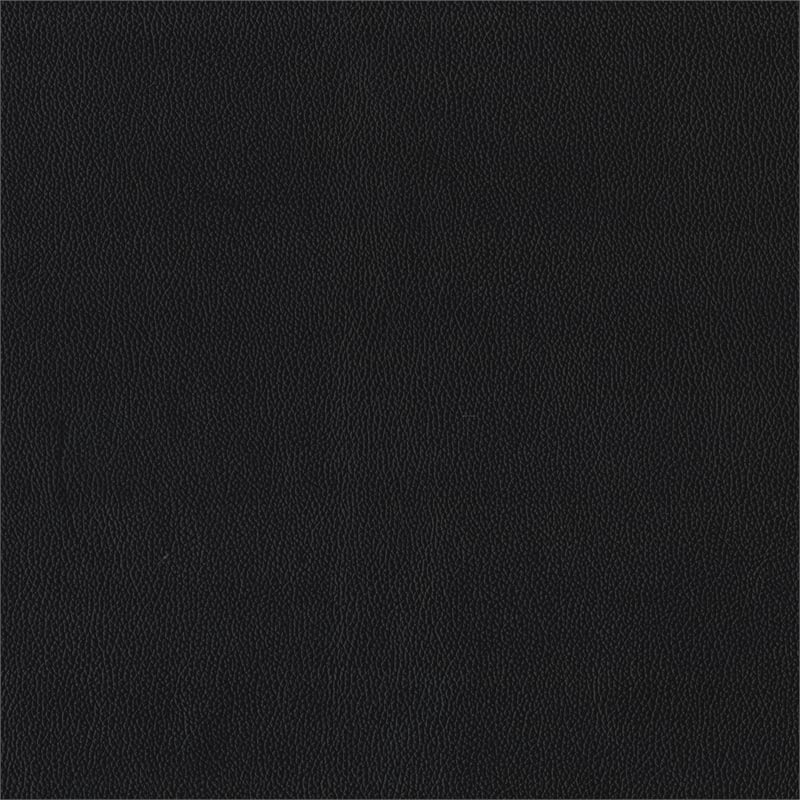 Pemberly Row Top Grain Leather Power Double Reclining Love Seat in Black