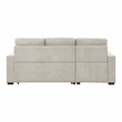 Pemberly Row 2-Piece Textured Fabric Sectional with Left Chaise and Bed in Sand