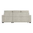 Pemberly Row 2-Piece Textured Fabric Sectional with Right Chaise and Bed in Sand