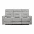Pemberly Row 2-Piece Chenille Reclining Sofa Set with Console in Gray