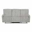 Pemberly Row 2-Piece Chenille Reclining Sofa Set with Console in Gray