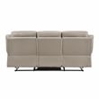 Pemberly Row 2-Piece Top Grain Leather Reclining Sofa Set in Latte