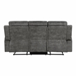 Pemberly Row 2-Piece Textured Microfiber Reclining Sofa Set in Brownish Gray