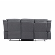 Pemberly Row 2-Piece Polished Microfiber Double Reclining Sofa Set in Gray