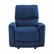 Pemberly Row Velvet Power Rocker Reclining Chair 300 lbs in Navy