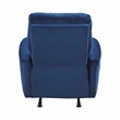 Pemberly Row Velvet Power Rocker Reclining Chair 300 lbs in Navy