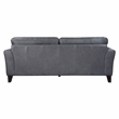 Pemberly Row Top Grain Leather 2-Piece Sofa Set with Geometric Tufting in Gray