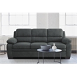 Pemberly Row Textured Fabric 2-Piece Sofa Set with Channel Tufting in Dark Gray