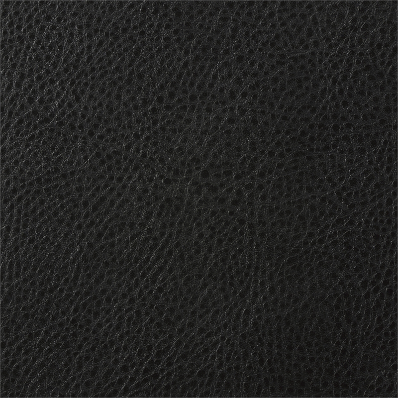 Pemberly Row Faux Leather 2-Piece Retro-Style Sofa Set 300 lbs in Black