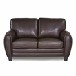 Pemberly Row Faux Leather 2-Piece Retro-Style Sofa Set 300 lbs in Dark Brown