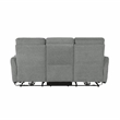 Pemberly Row Chenille 2-Piece Power Lay-Flat Reclining Sofa Set with USB in Gray