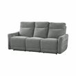 Pemberly Row Chenille 2-Piece Power Lay-Flat Reclining Sofa Set with USB in Gray