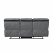 Pemberly Row Microfiber 2-Piece Manual Reclining Sofa Set 300 lbs in Gray