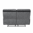 Pemberly Row Microfiber 2-Piece Manual Reclining Sofa Set 300 lbs in Gray