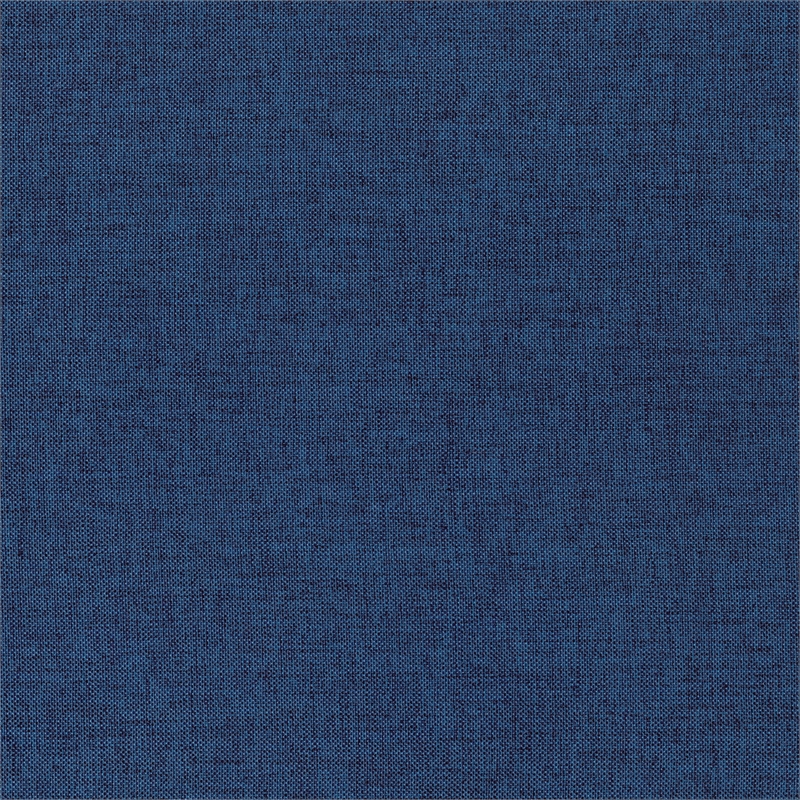 Pemberly Row Textured Fabric Daybed with Pull-Out Trundle 300 lbs in Blue