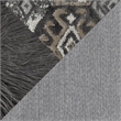 Pemberly Row Chenille 2-Piece Reversible Sectional with Faux Fur Pillows in Gray
