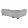 Pemberly Row Chenille 2-Piece Reversible Sectional with Faux Fur Pillows in Gray
