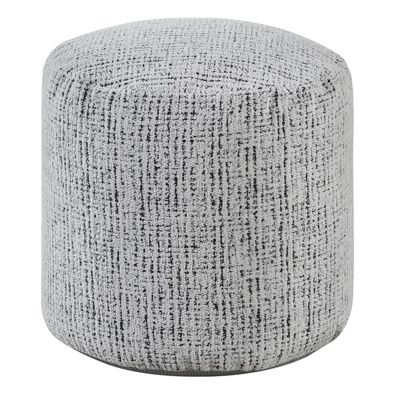Pemberly Row Cylindrical Accent Pouf with Non-Slip Bottom in Multi-Color