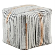 Pemberly Row Square Accent Pouf with Non-Slip Bottom 300 lbs in Multi-Color