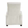 Pemberly Row Corduroy Push Back Reclining Chair 300 lbs in Beige