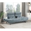Pemberly Row Chenille Sofa with Power Seat Depth and Headrests in Blue