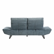 Pemberly Row Chenille Sofa with Power Seat Depth and Headrests in Blue