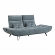 Pemberly Row Chenille Sofa with Power Seat Depth and Headrests in Blue