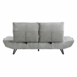 Pemberly Row Chenille Sofa with Power Seat Depth and Headrests in Gray