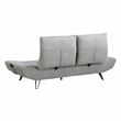 Pemberly Row Chenille Sofa with Power Seat Depth and Headrests in Gray