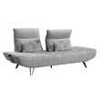 Pemberly Row Chenille Sofa with Power Seat Depth and Headrests in Gray