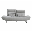 Pemberly Row Chenille Sofa with Power Seat Depth and Headrests in Gray