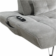Pemberly Row Chenille Sofa with Power Seat Depth and Headrests in Gray