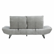 Pemberly Row Chenille Sofa with Power Seat Depth and Headrests in Gray